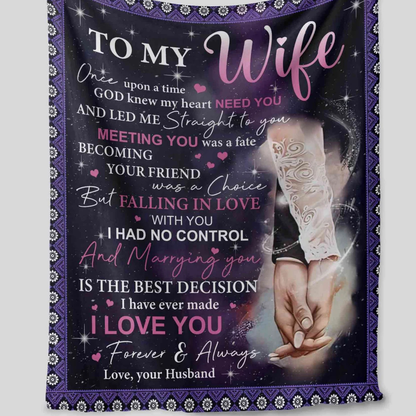 Special Gift For Wife Blanket - From Husband (SKU26B-01179)