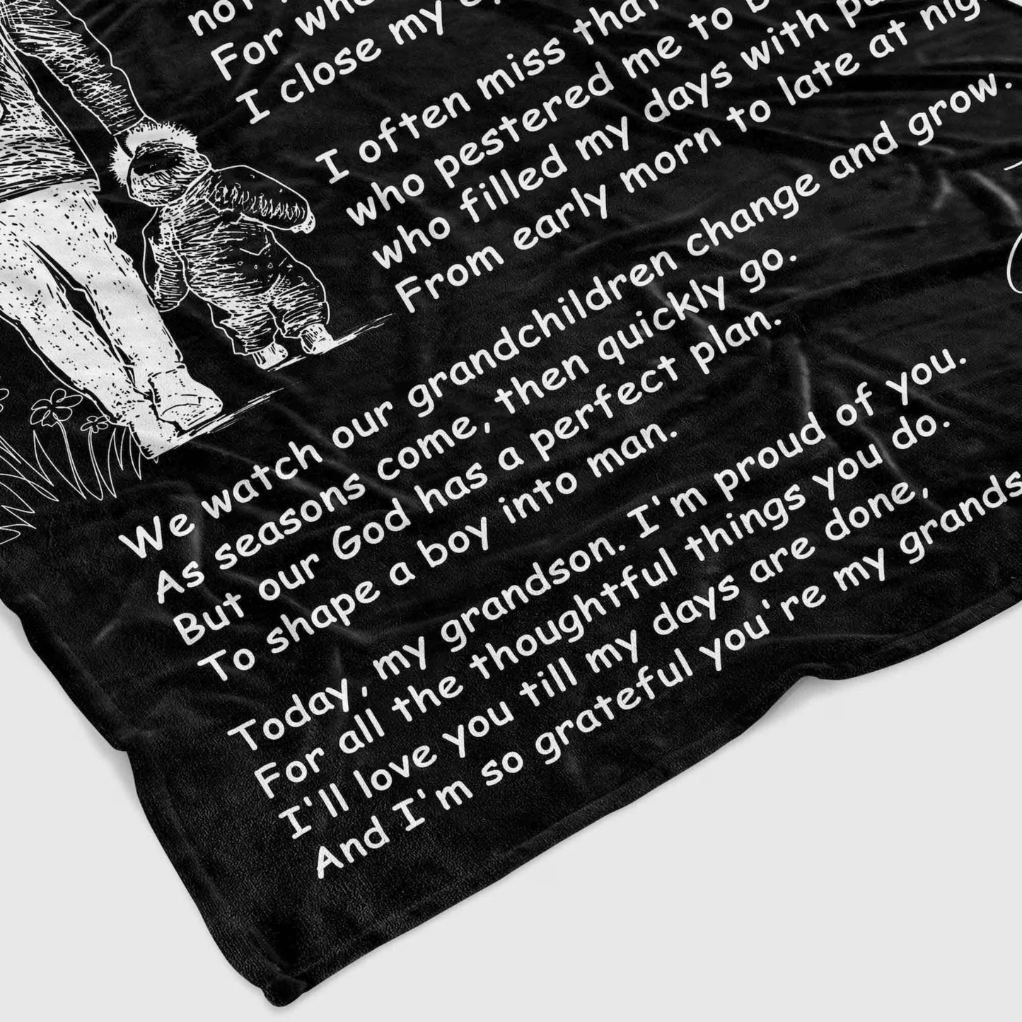 Special Gift For Grand Son Blanket - From Grandpa