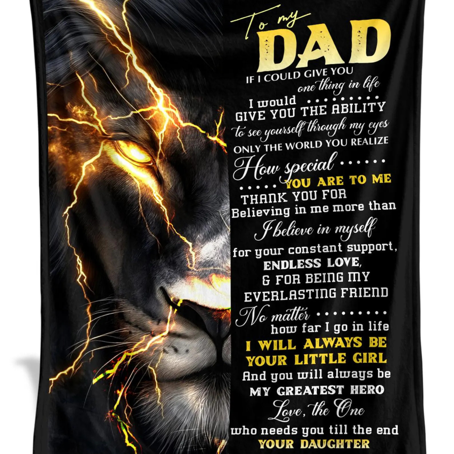 Special Gift For Dad Blanket - From Daughter