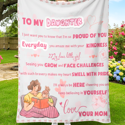 Special Gift For Daughter Blanket - Love Wrapped From Mom