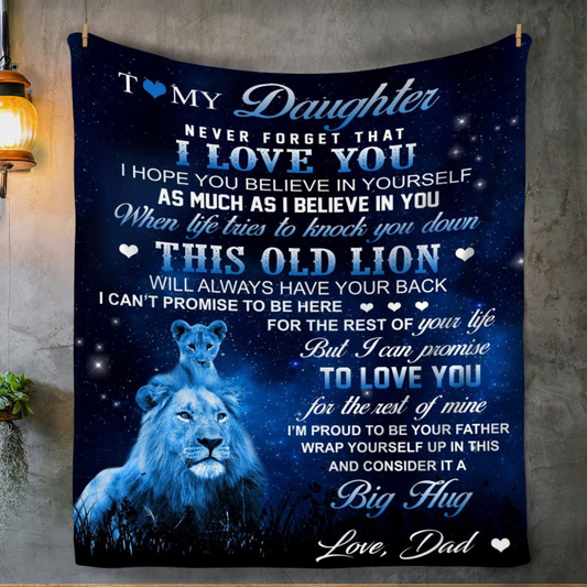 A Gift to Daughter Blanket – Wrapped in Love from Dad