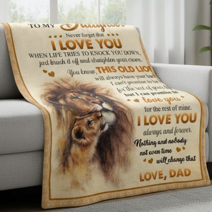 Special Gift For Daughter Blanket - A Gentle Hug From Dad