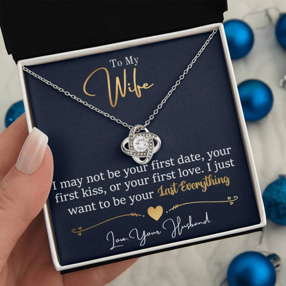 TO MY WIFE FROM HUSBAND  - Love Knot Necklace