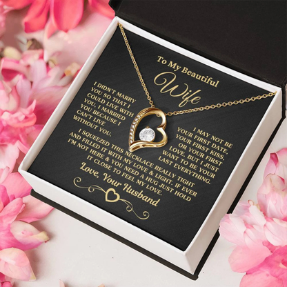 TO MY WIFE - GIFT FROM HUSBAND Forever Love Necklace