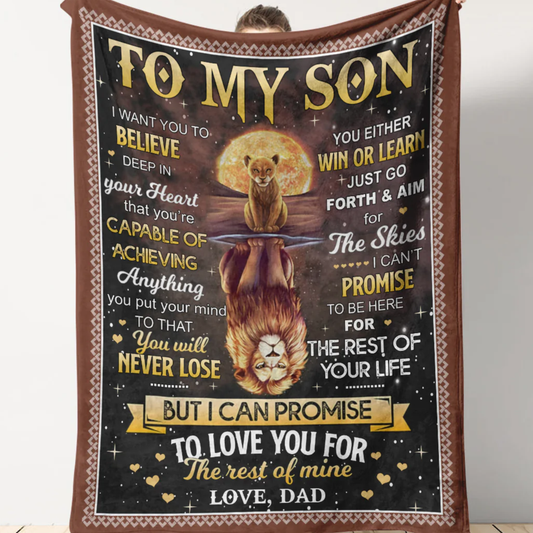 Special Gift Blanket To My Dear Son – A Gentle Hug from Dad (SKUB12-61)
