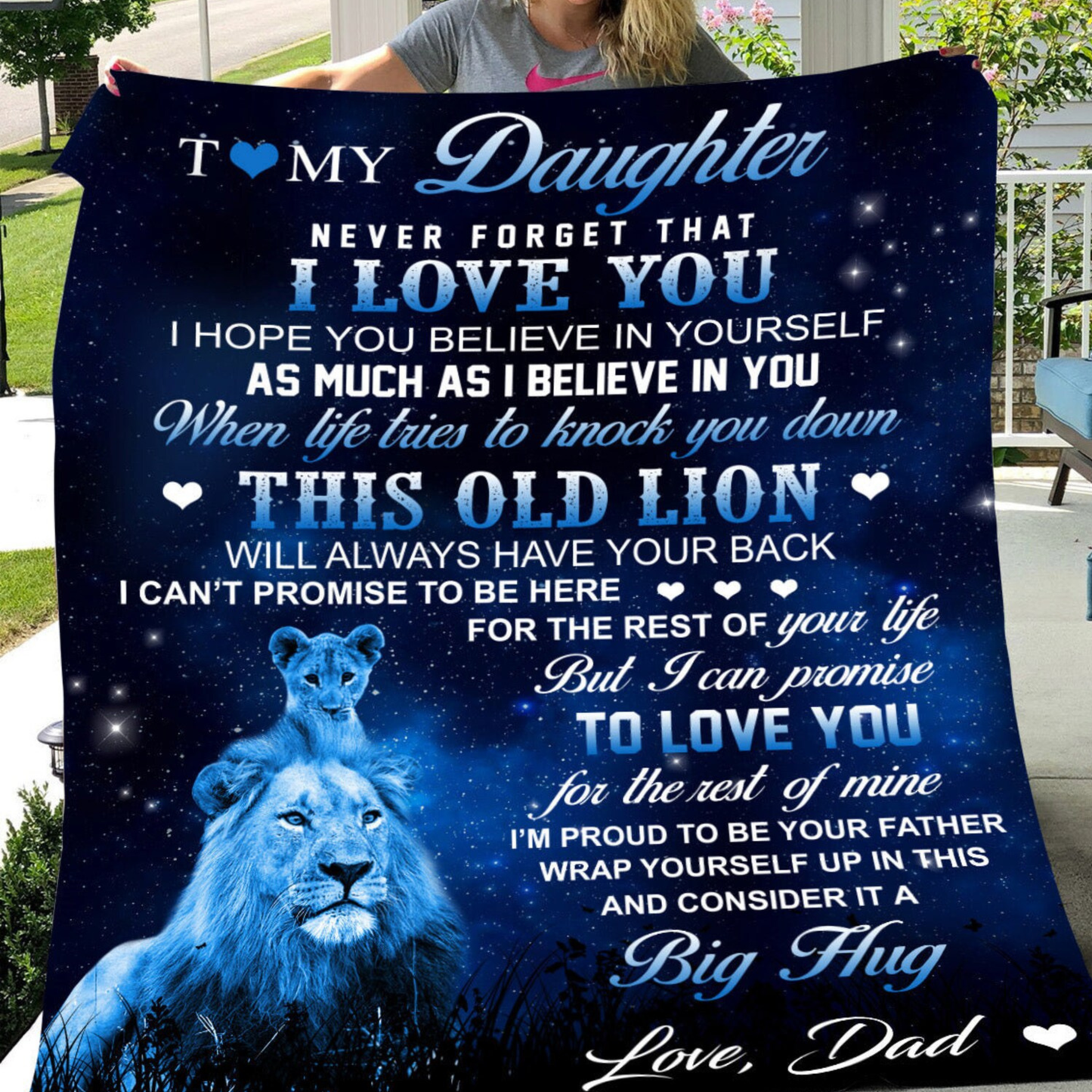 A Gift to Daughter Blanket – Wrapped in Love from Dad