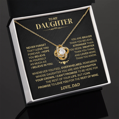 GIFT TO MY DAUGHTER FROM DAD - Premium Love Knot Necklace