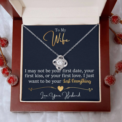 TO MY WIFE FROM HUSBAND  - Love Knot Necklace