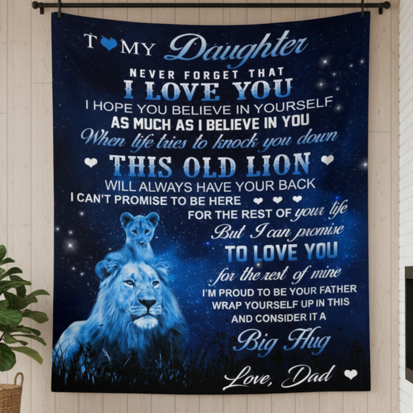 A Gift to Daughter Blanket – Wrapped in Love from Dad