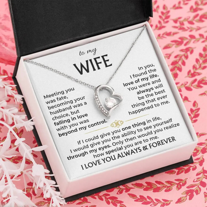 TO MY WIFE - GIFT FROM HUSBAND Forever Love Necklace