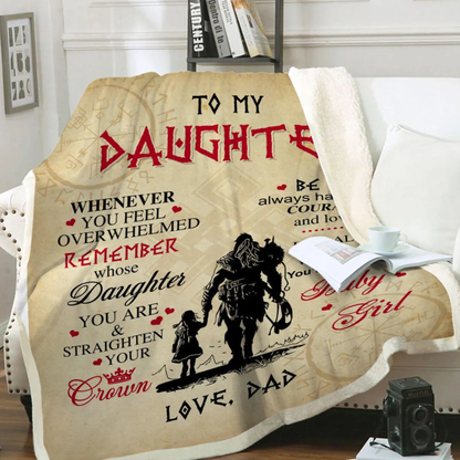 Special Gift For Daughter Blanket - From Dad
