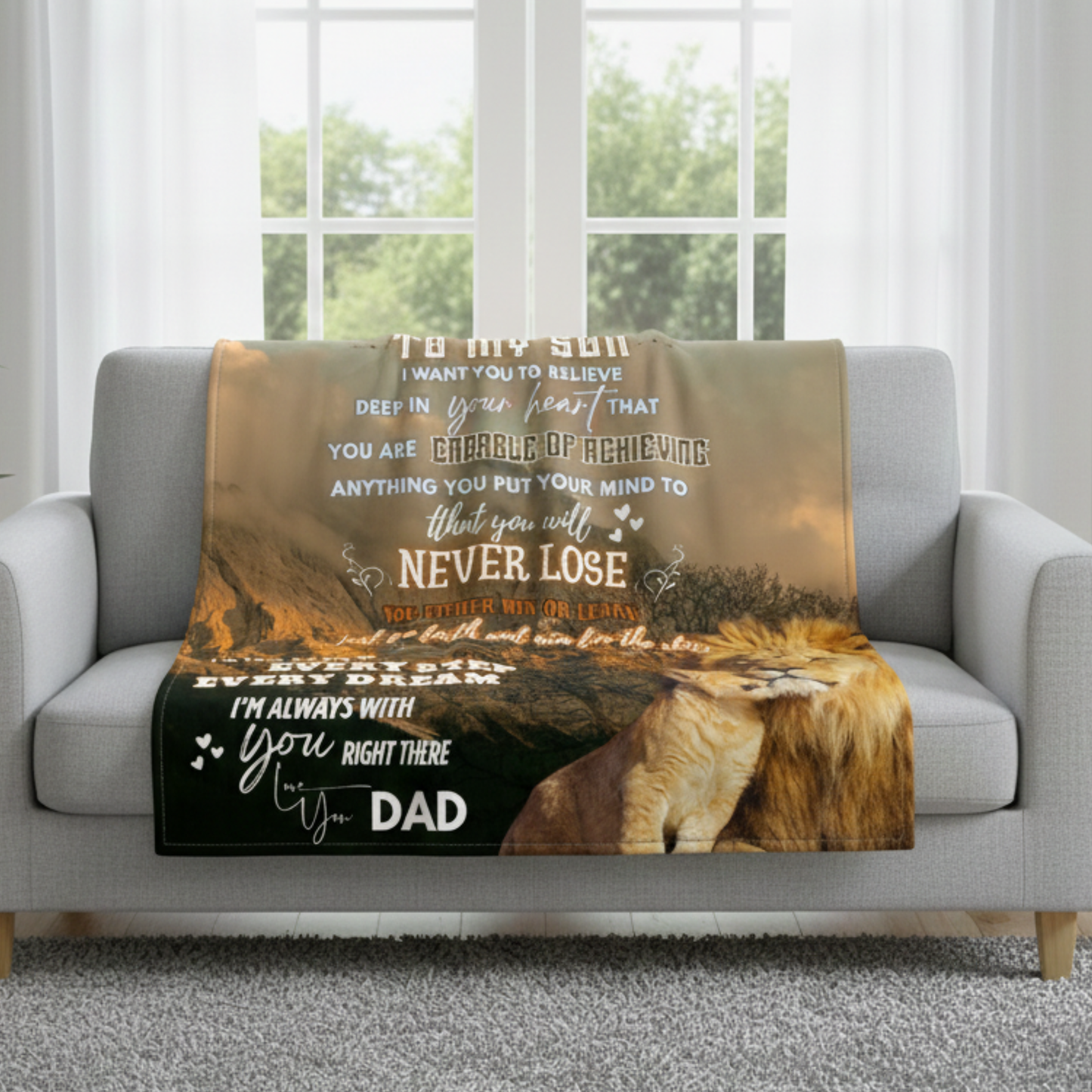 Cozy Love Blanket for My Son – Warm Embrace from Dad