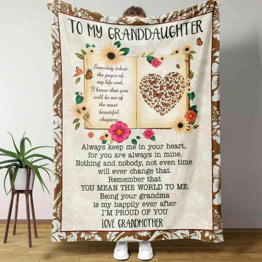 To My Granddaughter Blanket – A Piece of Heart from Grandma