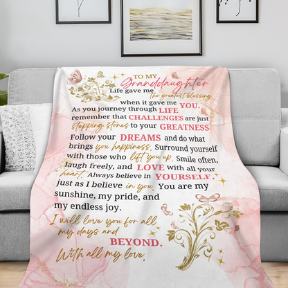 To My Granddaughter Blanket- A Warm Hug from Grandma