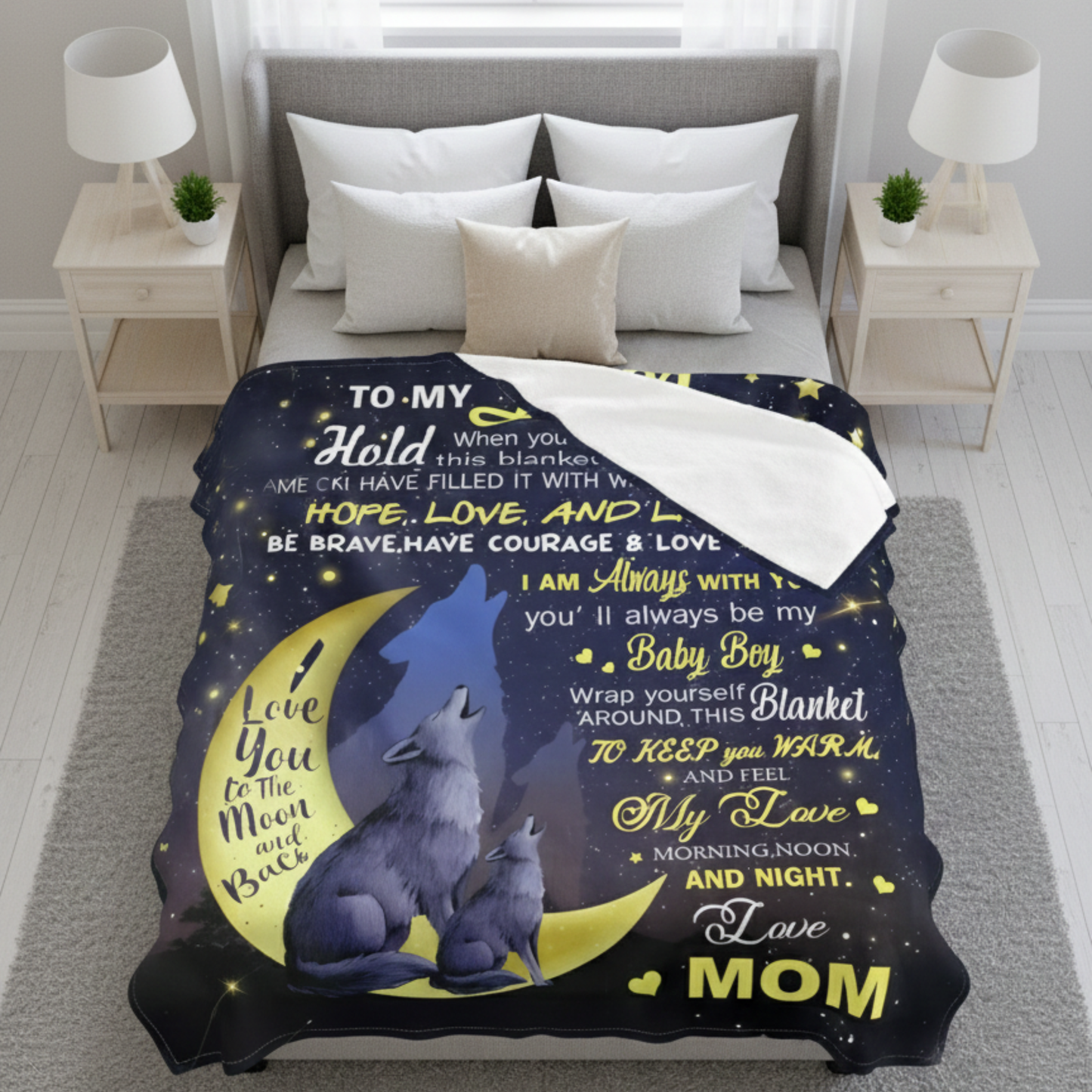 To My Son Blanket – A Cozy Hug Filled with Love from Mom (SKUB12-130)