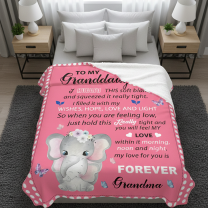 To My Lovely Granddaughter Blanket – All My Love From Grandma (SKUB12-185)