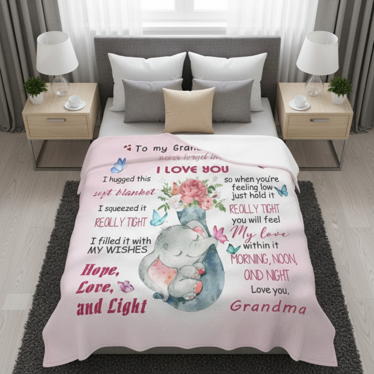 A Warm Hug for My GrandDaughter Blanket – From Grandma