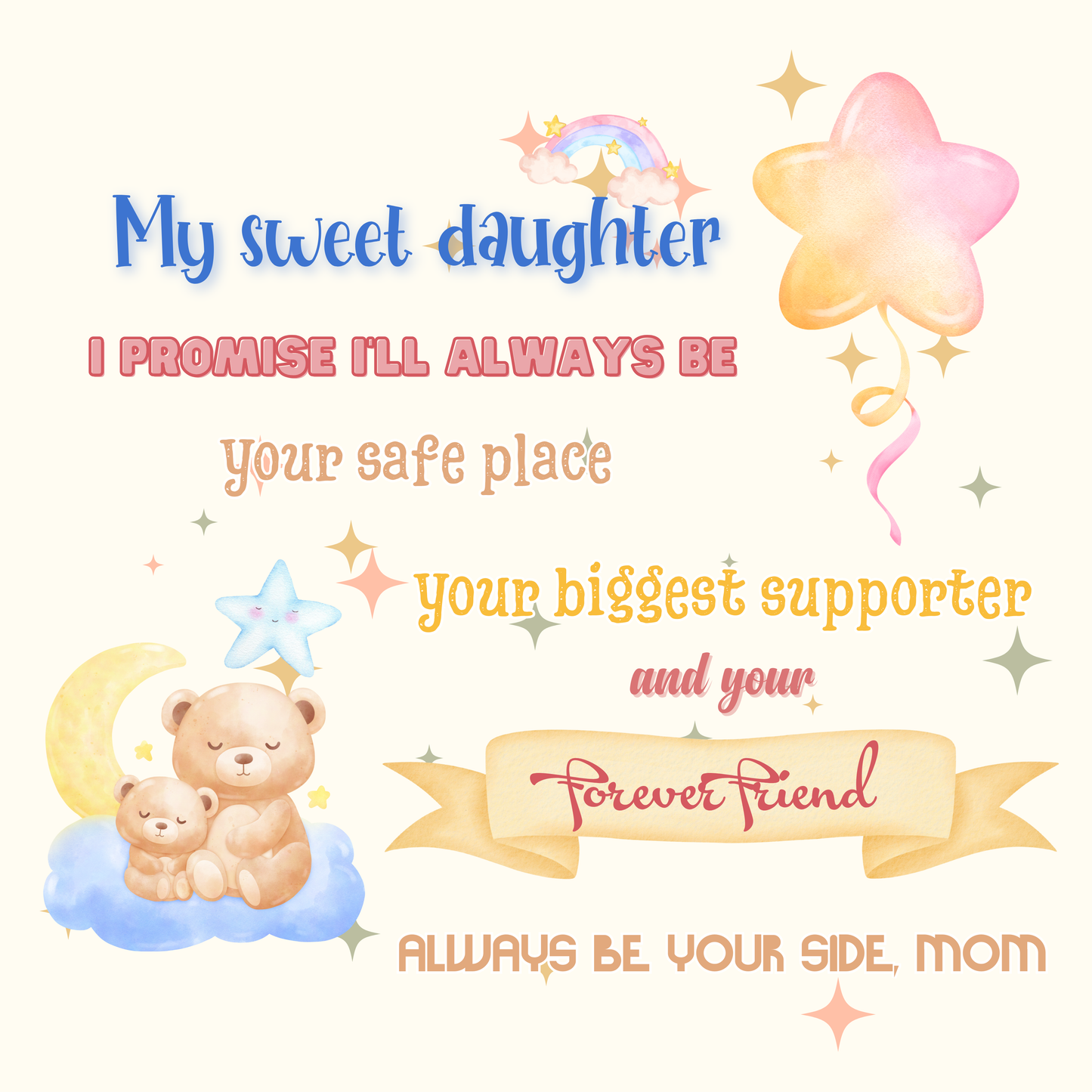 Special Present for Daughter TEDDY BEAR – A Touch of Comfort & Support From Mom