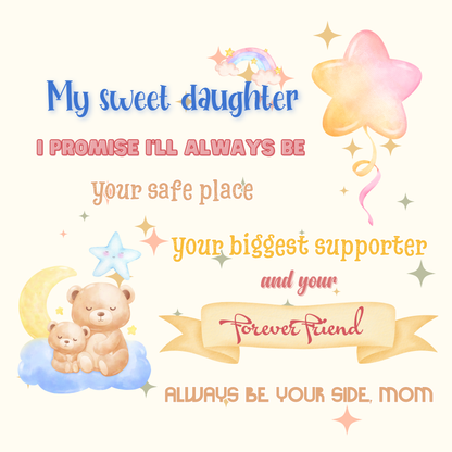 Special Present for Daughter TEDDY BEAR – A Touch of Comfort & Support From Mom