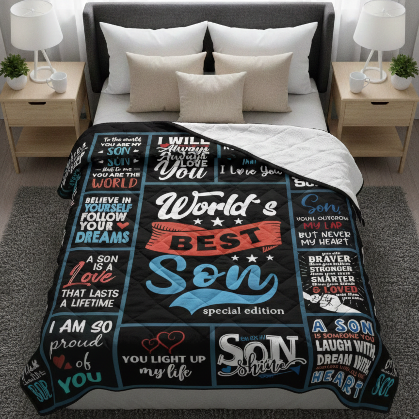 To My Son Blanket – Wrapped in Care, Warmth, and Love from Dad