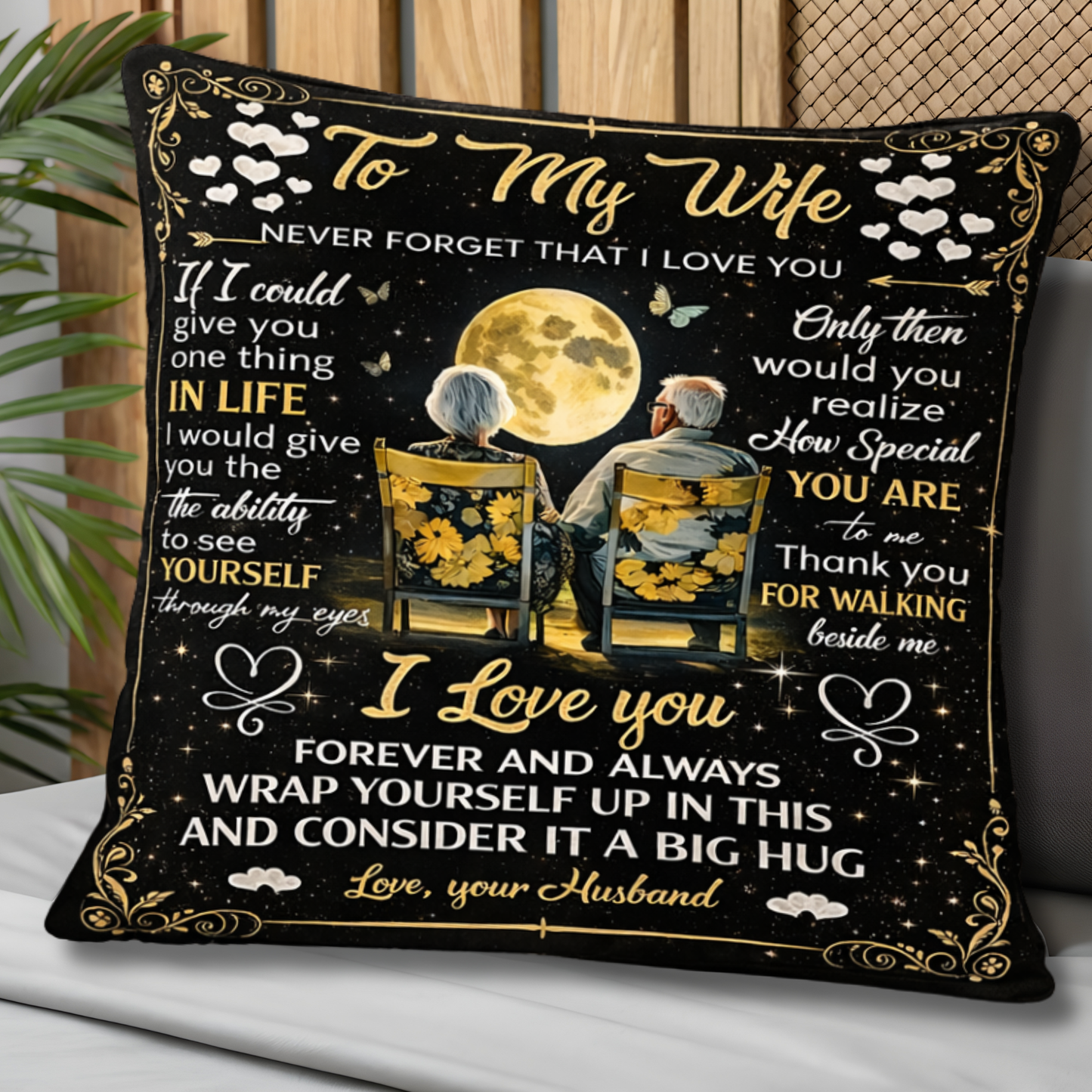 To My Wife Pillow – A Soft Reminder From Husband