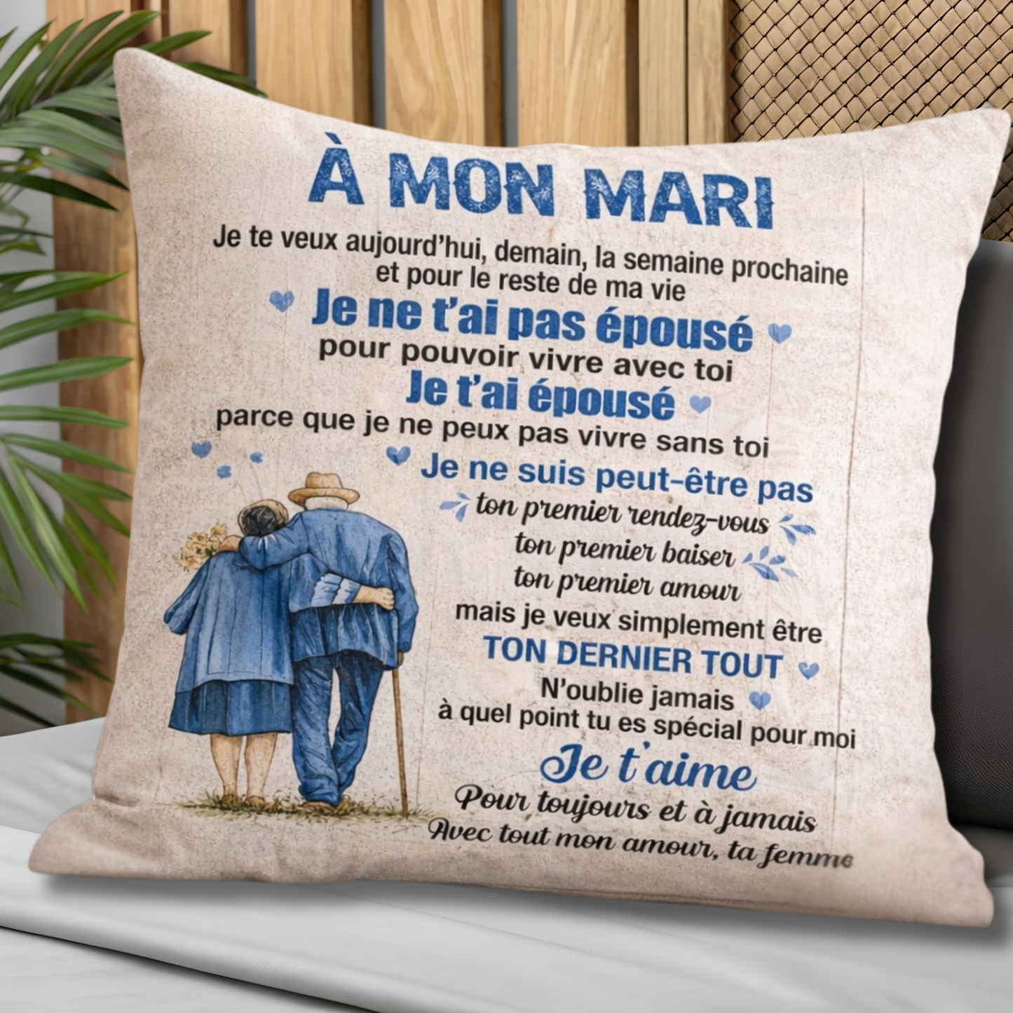 À Mon Mari Coussin – Pour Nos Moments Calmes Ensemble