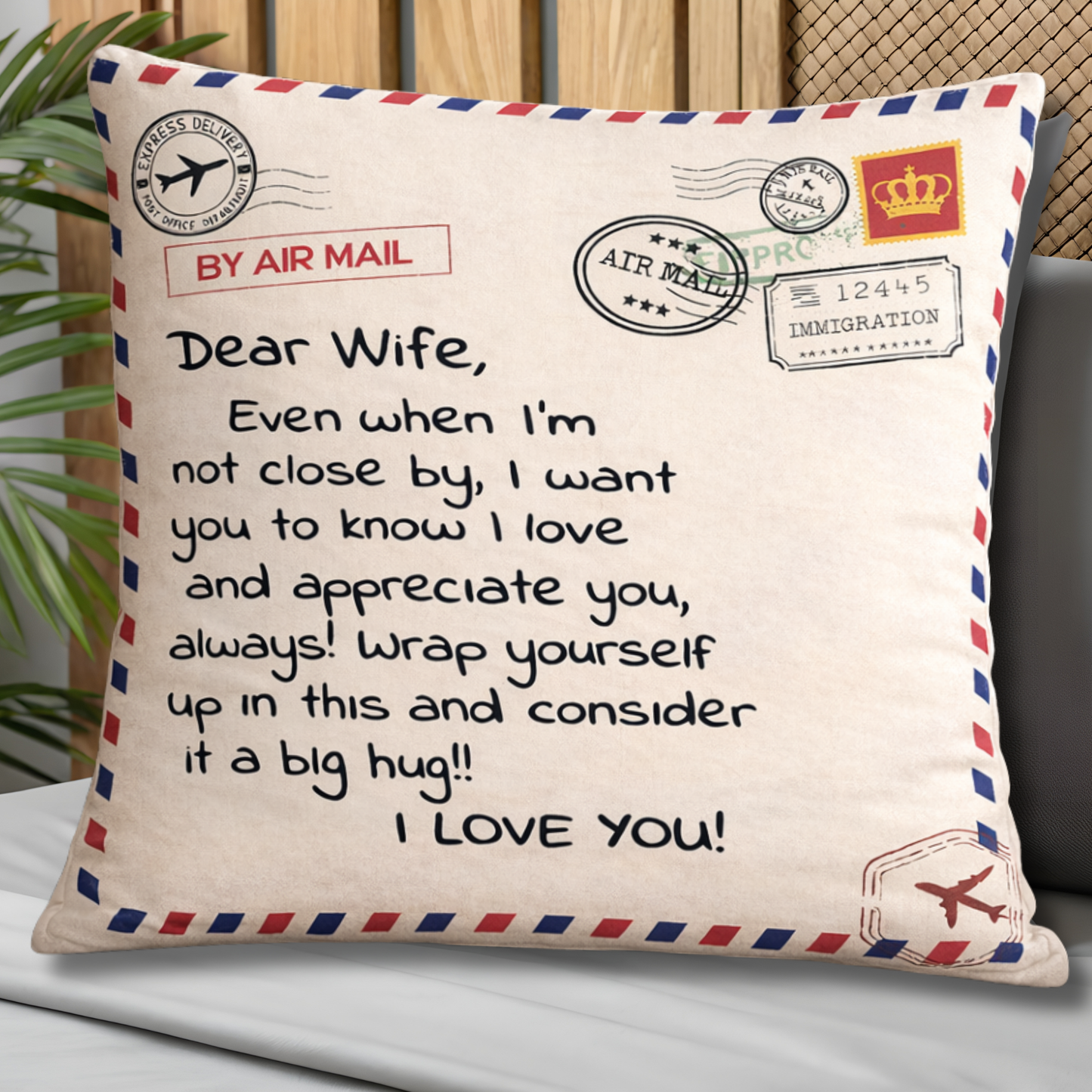 To My Wife Pillow – A Love Letter From Husband