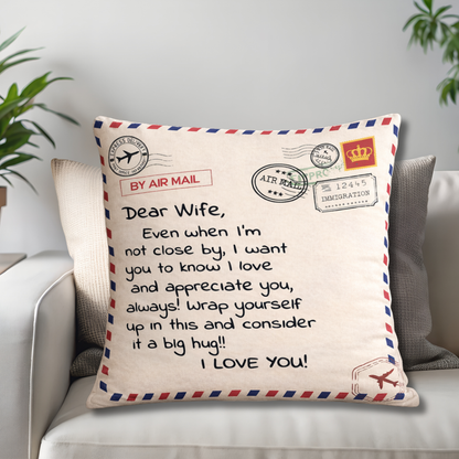 To My Wife Pillow – A Love Letter From Husband