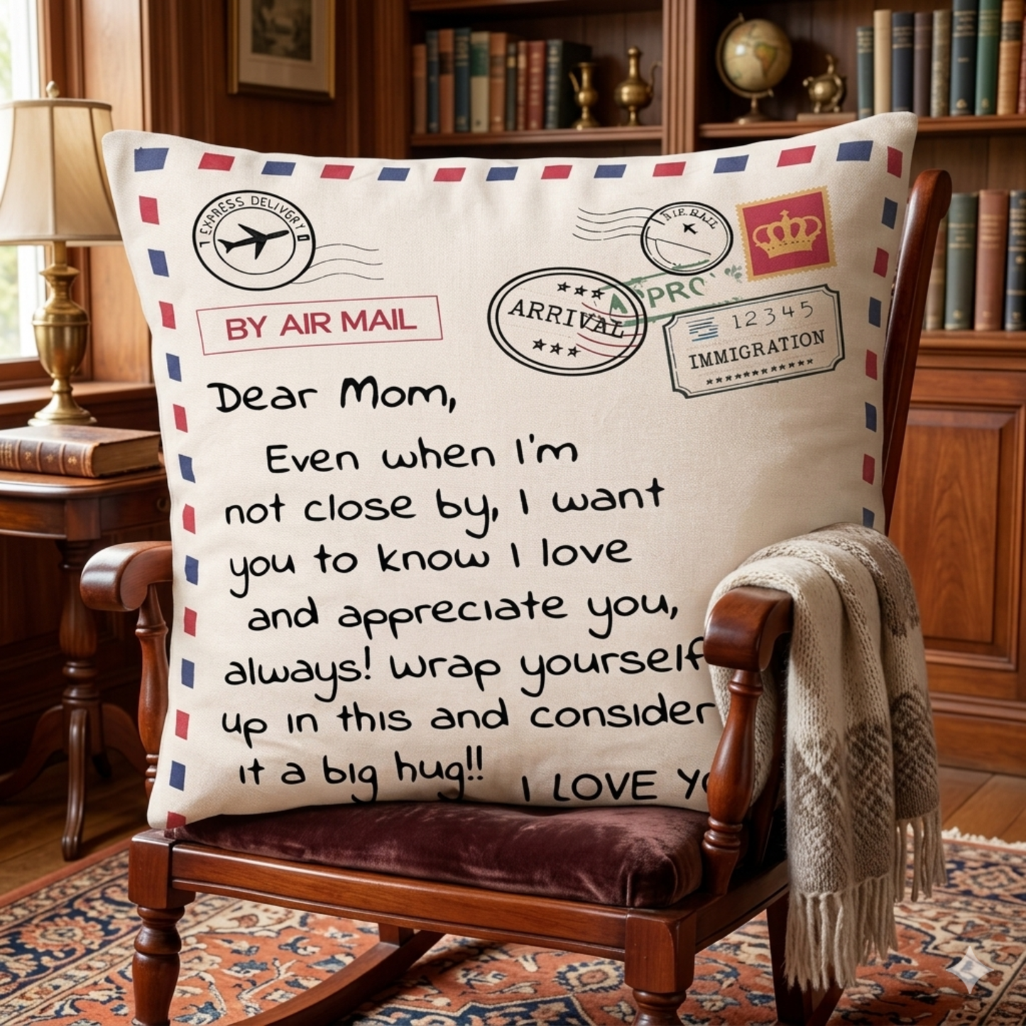 To My Dear Mom Pillow – A Cozy Love Gift From Son/Daughter