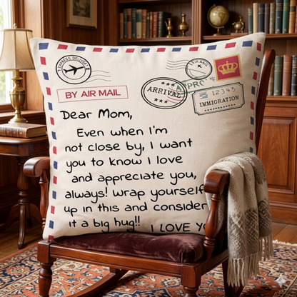 To My Dear Mom Pillow – A Cozy Love Gift From Son/Daughter