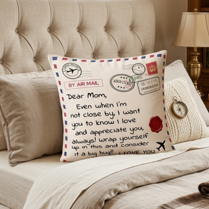 To My Dear Mom Pillow – A Cozy Love Gift From Son/Daughter