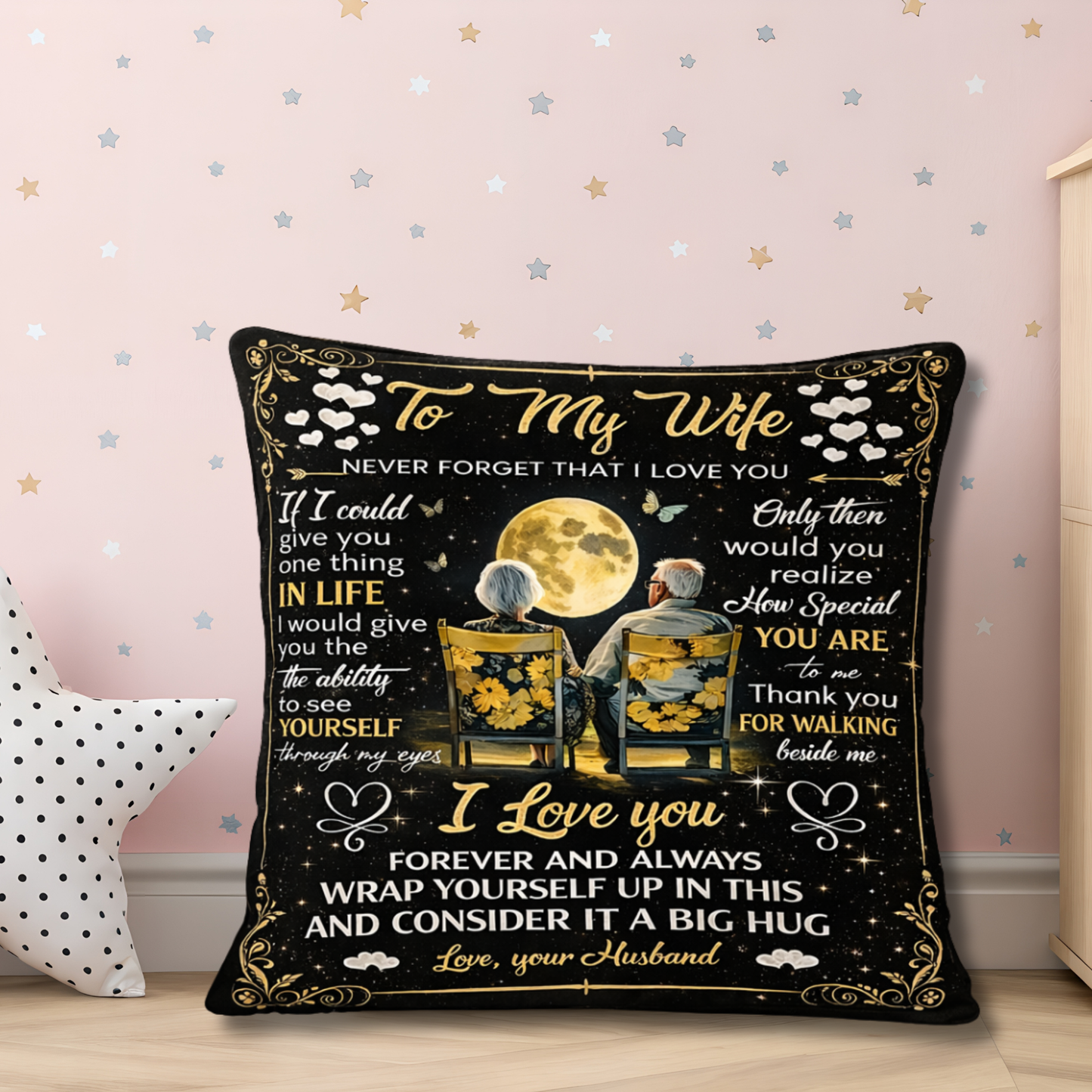 To My Wife Pillow – A Soft Reminder From Husband