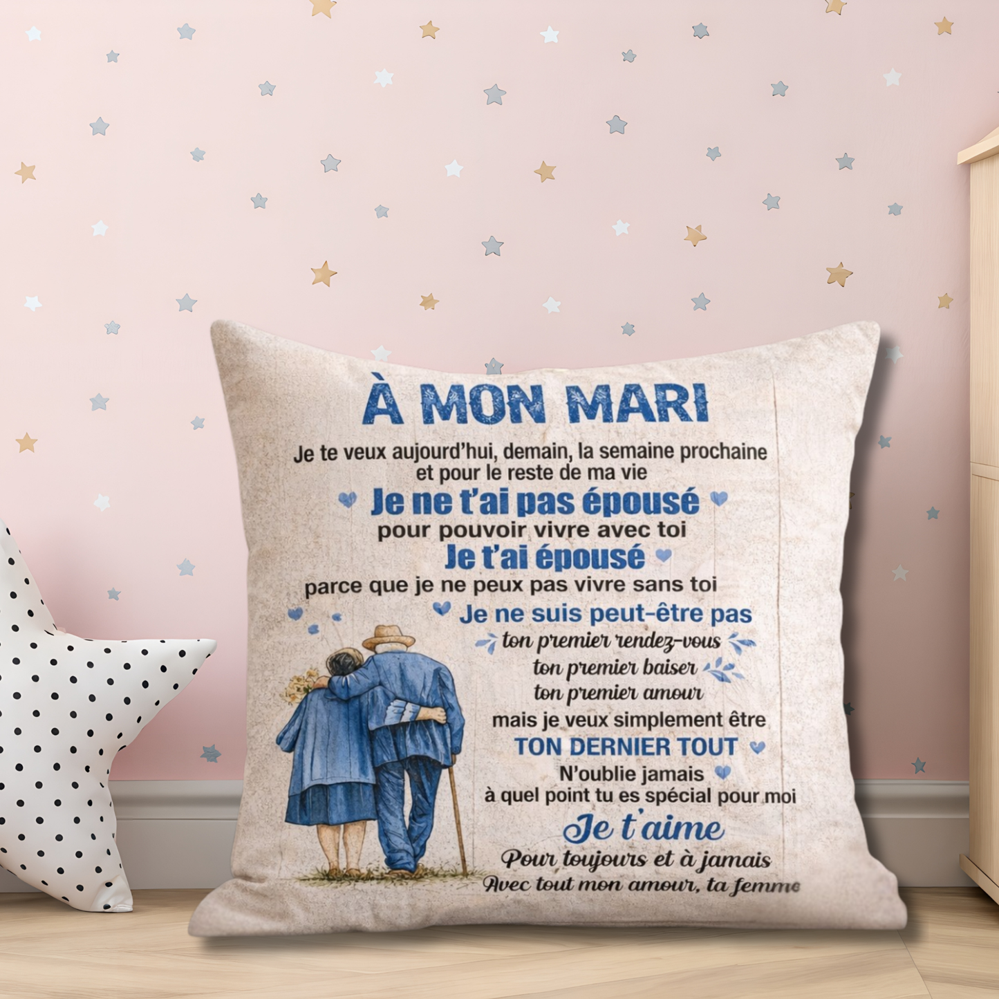 À Mon Mari Coussin – Pour Nos Moments Calmes Ensemble