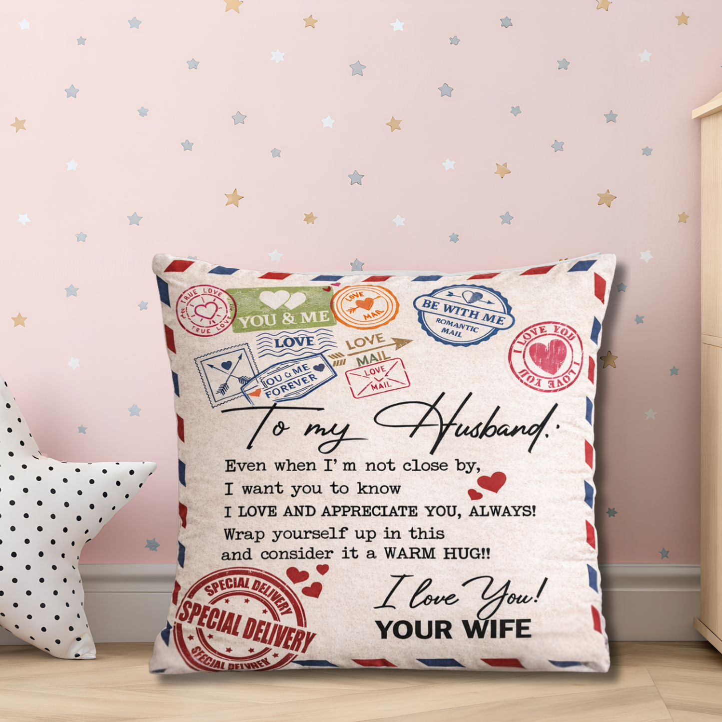 To My Husband Pillow – A Cozy Love Gift From Wife (SKU2602-68)