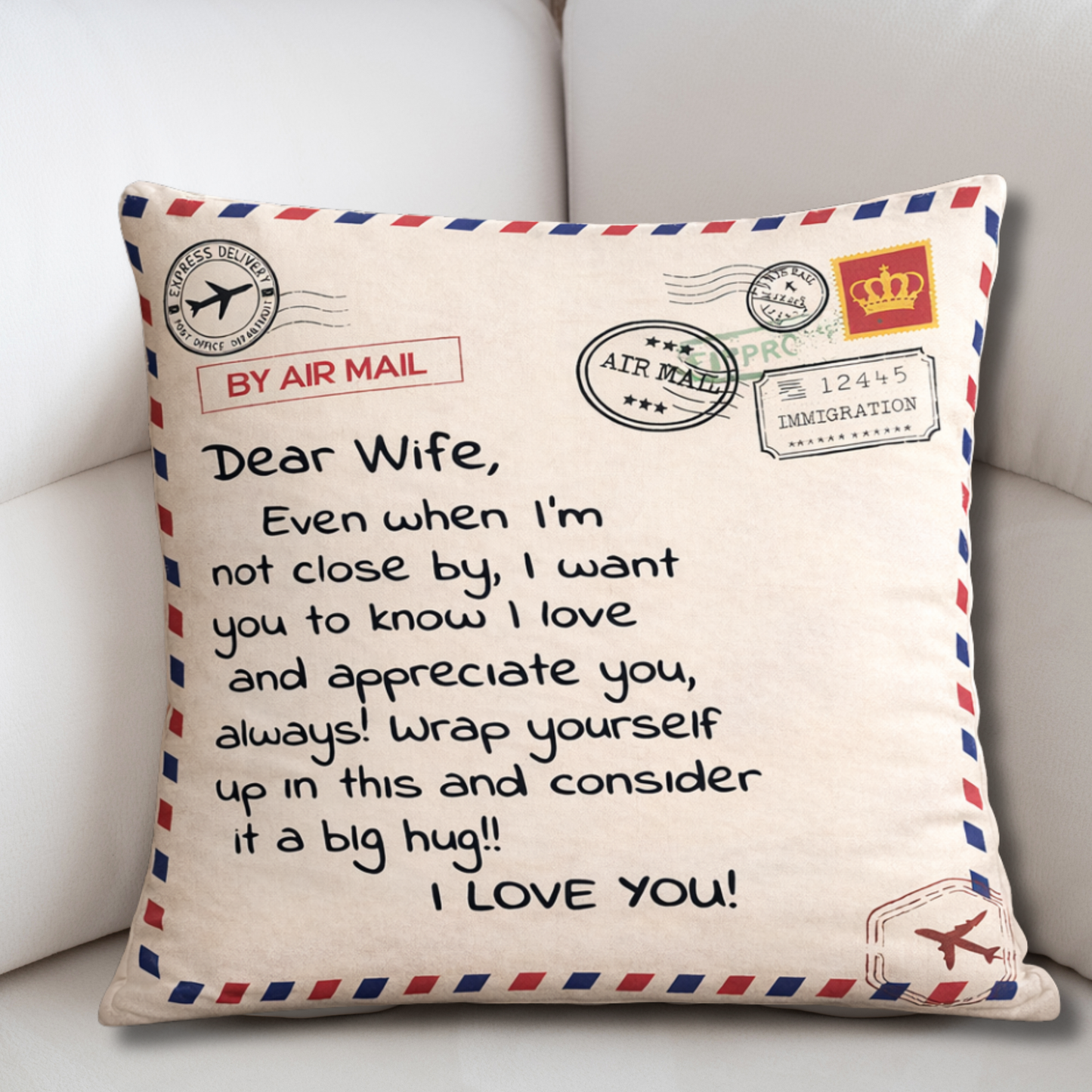 To My Wife Pillow – A Love Letter From Husband