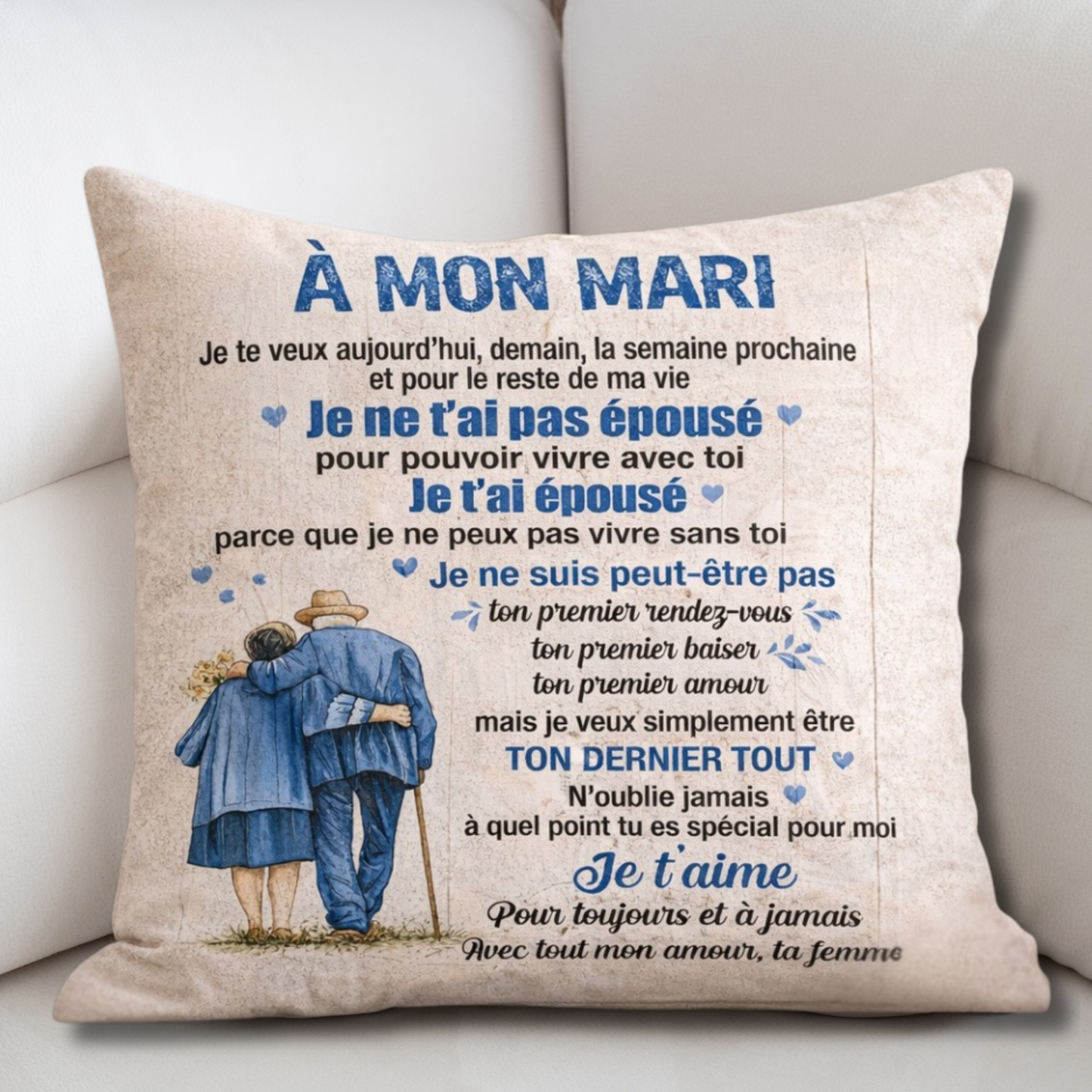 À Mon Mari Coussin – Pour Nos Moments Calmes Ensemble