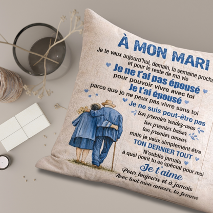 À Mon Mari Coussin – Pour Nos Moments Calmes Ensemble