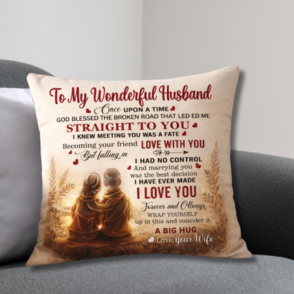 To My Husband Pillow – From Wife, Made For Quiet Moments Together