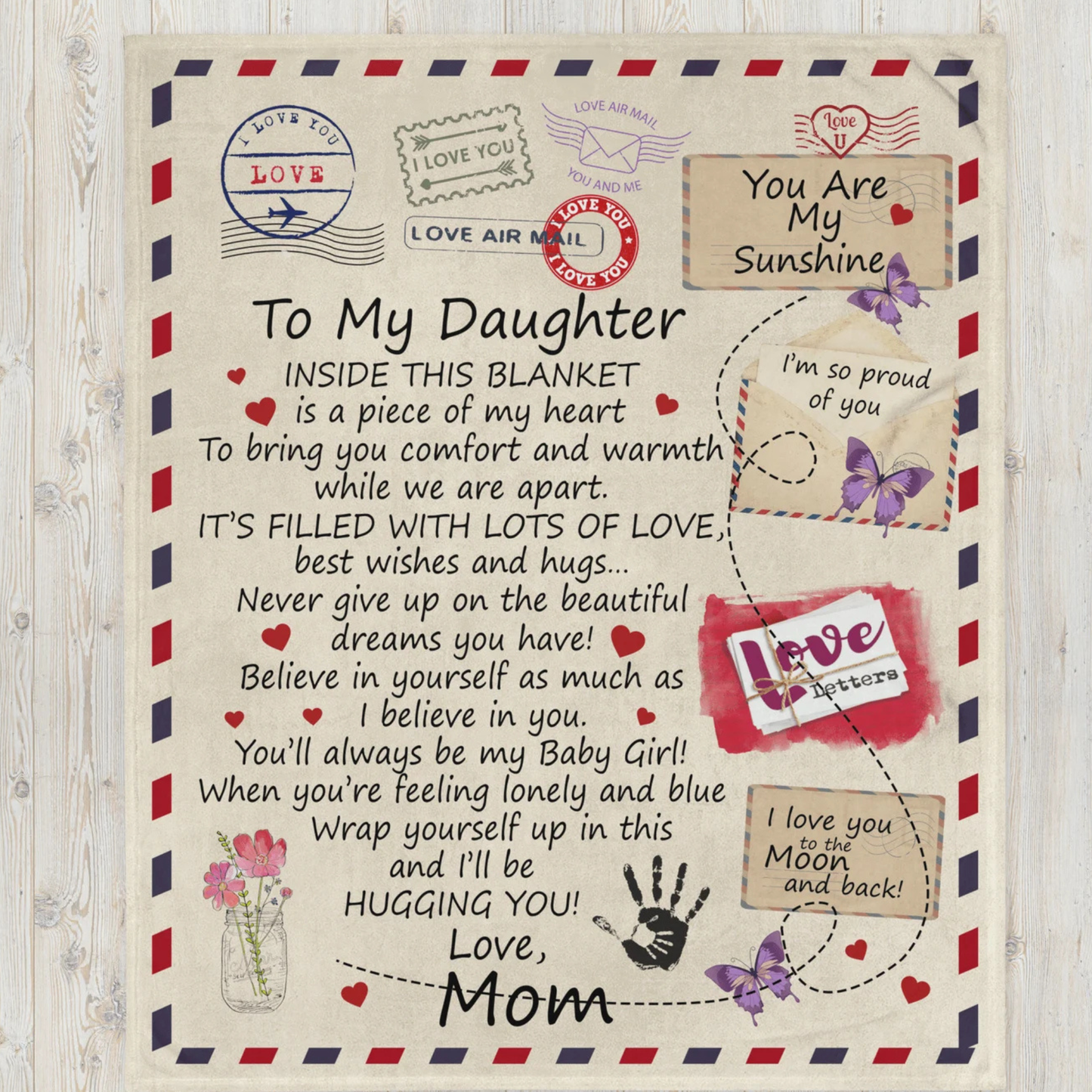 Special Gift For Daughter Blanket - From Mom