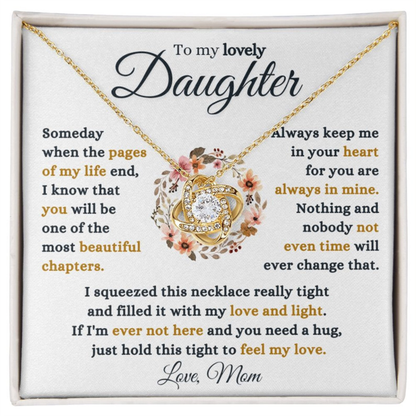 GIFT TO MY DAUGHTER FROM MOM - Premium Love Knot Necklace