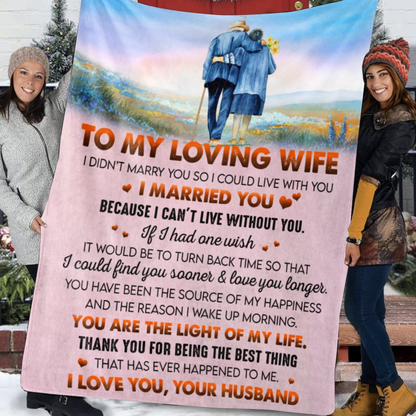 Special Gift For Wife Blanket - From Husband