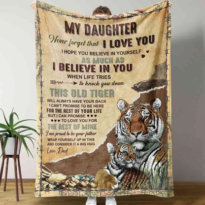 Special Gift For Daughter Blanket - A Soft Warmth From Dad