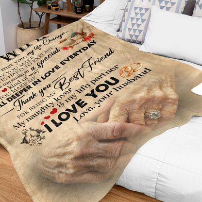 Special Gift For Wife Blanket - From Husband