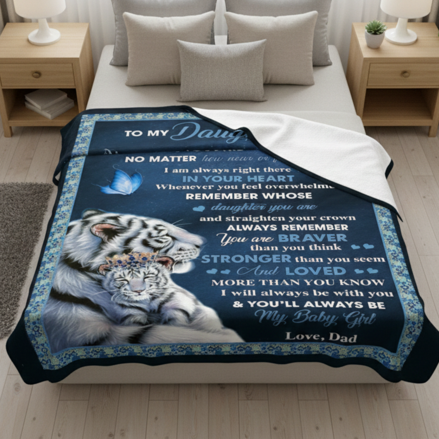 For My Daughter Blanket – A Heartfelt Hug Sent with Love From Dad