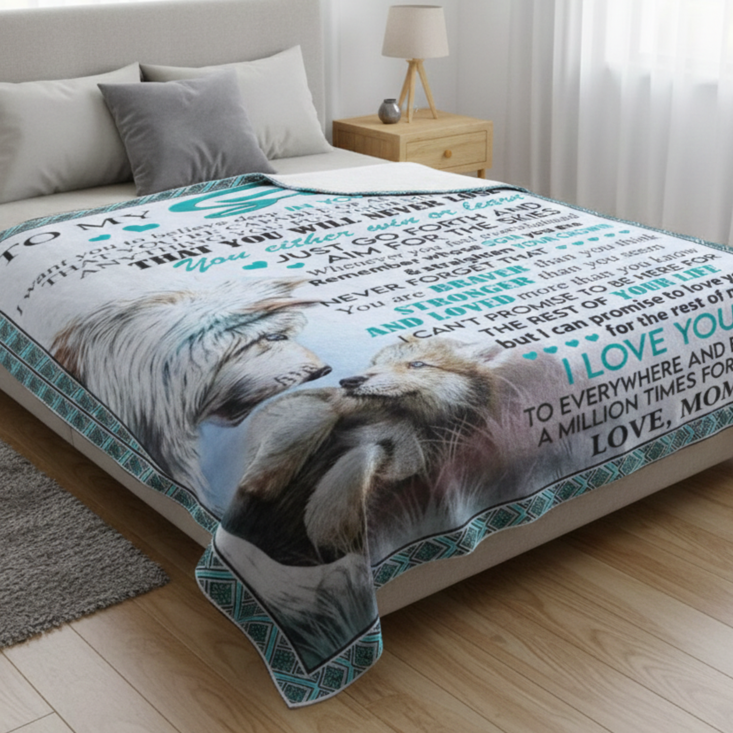 Special Gift For Son Blanket - A Gentle Hug From Mom