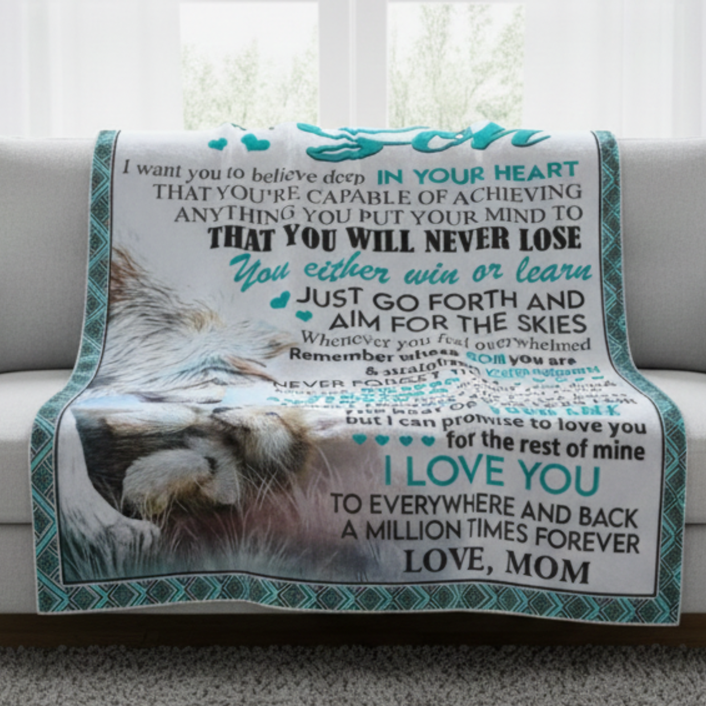 Special Gift For Son Blanket - A Gentle Hug From Mom