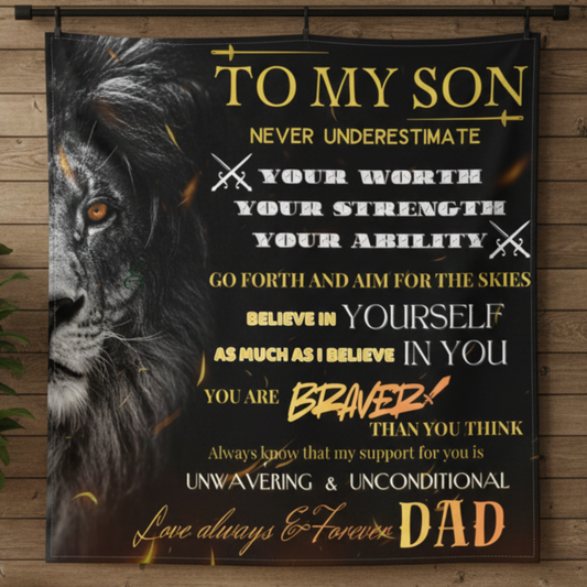 To My Son Blanket – Heartfelt Warmth From Dad
