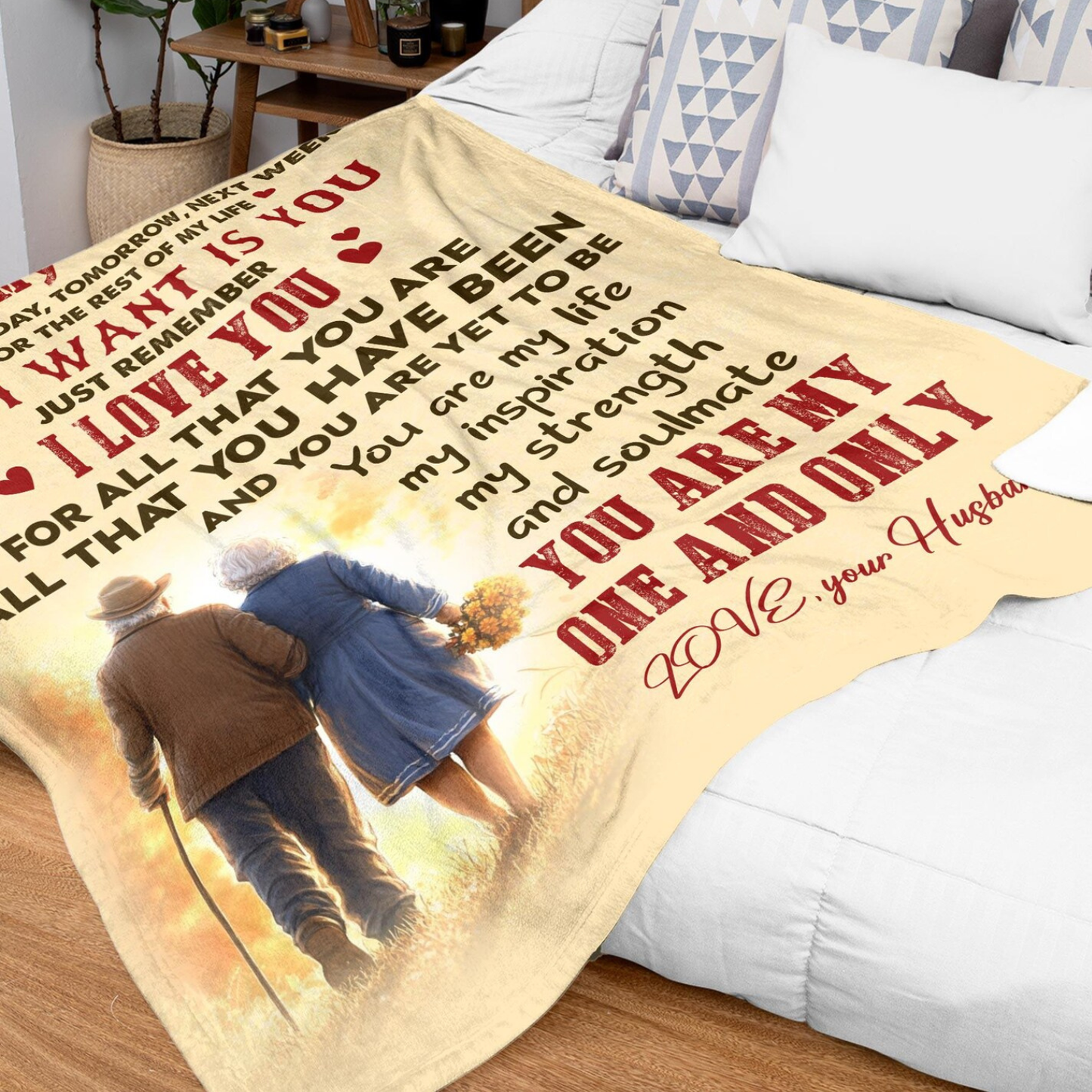 Special Gift For Wife Blanket - From Husband (SKU26B-0191)