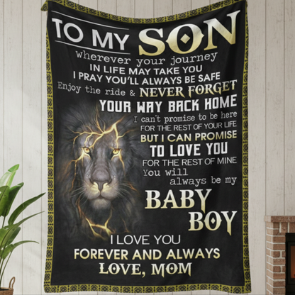 Special Gift For Son Blanket - A Soft Warmth From Mom