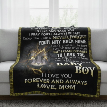 Special Gift For Son Blanket - A Soft Warmth From Mom